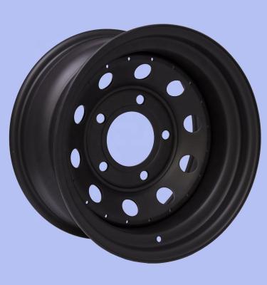 China 16inch Steel Wheel 8J 165.1mm 8 5 Stud Milky White Black Offset Chrome Trailer Defender 4X4 Trailer Wheels for sale