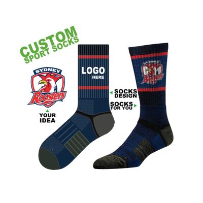 China DS-N1-092 anti-slip made your own design crew sports socks logo custom cotton sports sock sports socks logo for sale