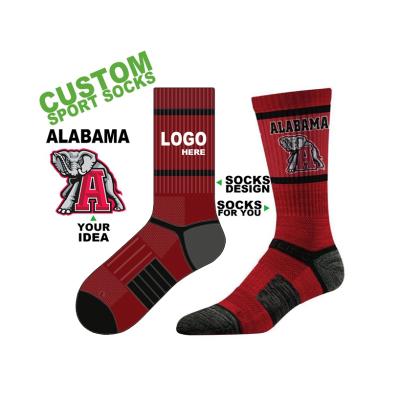 China DS-N1-094 Custom Cotton Anti-Slip Crew Socks Sport Design Athletic Socks With Your Own Custom Logo for sale