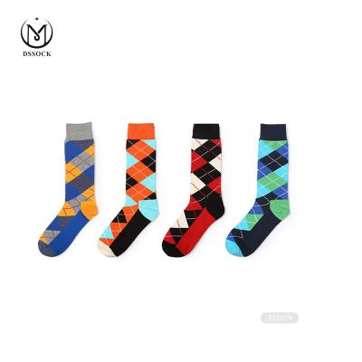 China DS E474 Anti-slip Mens Dress Socks Colorful Funny Dress Socks For Men Patterned Mens Dress Socks for sale