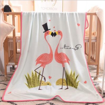 China Bonfull Anti-static Wholesale Children's Blanket Coral Flannel Cloud Ermine Baby Blanket Baby Blanket for sale