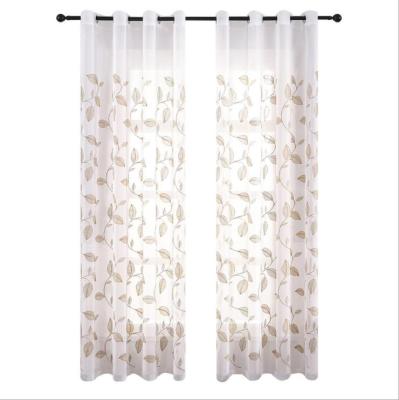 China Bonfull Modern Hot Seller Sheer Curtains Embroidery Vines Pattern Sheer Curtains For Living And Bed Room for sale