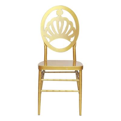 China Modern wholesale chiavari chairs used party stackable for party metal gold banquet luxury wedding chair for sale