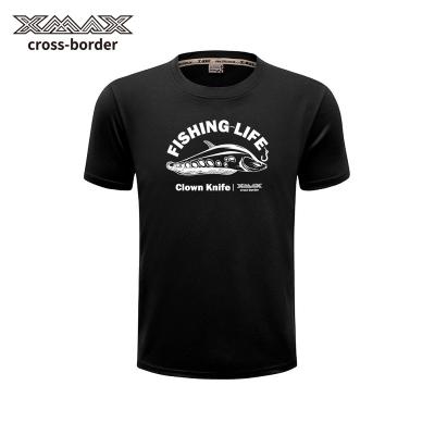 China Anti-Wrinkle Plus Size Mens Shirt Mens T-shirts Fish Shirt XMAX MIT A168 Fashion Custom Fishing Fish T-shirts Sleeve Short Plus Size for sale