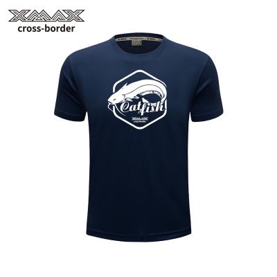 China Anti-Wrinkle Plus Size Mens Shirt Mens T-shirts Fish Shirt XMAX MIT A167 Fashion Custom Fishing Fish T-shirts Sleeve Short Plus Size for sale