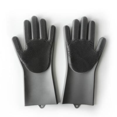 China Cleaning Heat And Cold Resistant Silicone Dishwashing Gloves Cleaning Gloves for sale