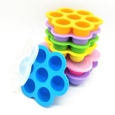 China Amazon Best Selling 7 Cavity Viable Free Silicone Mold Cake Mold Baking Ice Cube BPA Tray Cookie Mold for sale