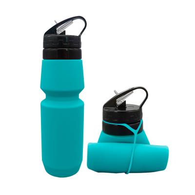 China Popular viable on facebook silicone water bottle eco silicone collapsible water bottle for cycling for sale