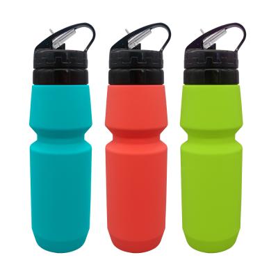 China Sustainable Hot Selling Outdoor Sports Bottle Collapsible Collapsible Silicone Water Bottle With Custom Logo for sale