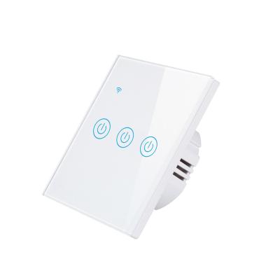 China ABS Factory Supply App Control EU Smart Wall Switch Housing Touch Dimmer Switch 220-240V, AC 50-60HZ Flame Retardant PC 5-200w/gang for sale