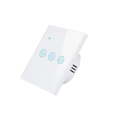 China High Quality ABS Smart Home 3gang Voice Control Switch APP Home Auxiliary Work With Apple Homekit for sale