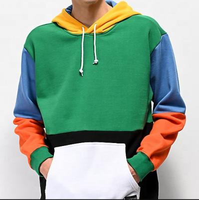 China High Quality Cotton Print Custom 100% Mens Color Block Hoodie Anti-Shrink for sale