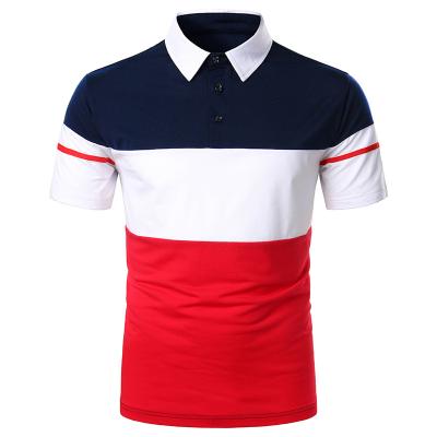 China New Summer Clothing Short Sleeve Anti-Wrinkle Men's Shirt Casual Streetwear Fashion Men Tops Polo Shirt Contrast Color Polo Shirt for sale