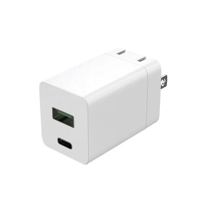 China Best Design Mobile Phone Mini 45W Size Palladium Travel Charger Dual Port Wall Fast Charger for sale