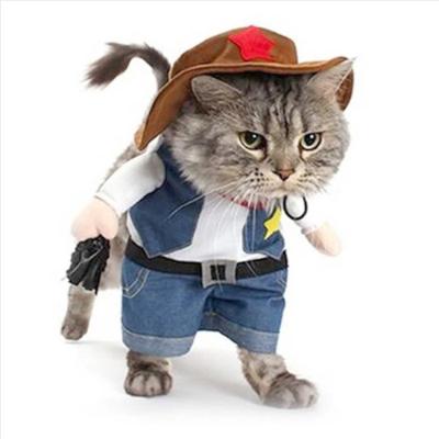 China Viable Viable Dog Cat Halloween Costumes The Cowboy for Party Christmas Special Events Costume Western Cowboy Uniform for sale