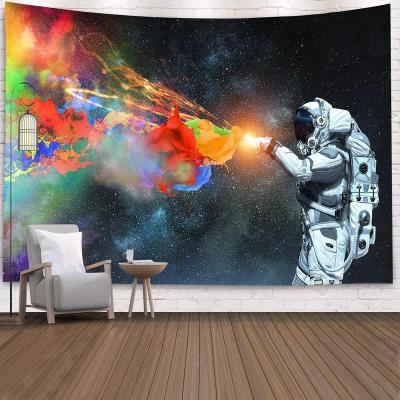 China Art Bedspread Polyester Home Decor Mat Astronaut Planet Travel Bedspread Print Wall Hanging Art Decor Throw Blanket Tapestry Space 100% Large for sale