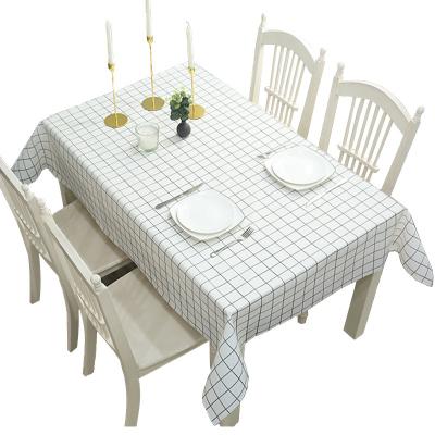 China Household Waterproof Nordic Decoration Style Waterproof Wallpaper Waterproof Anti Scalding Oil Proof Plaids Table Custom Cover for sale