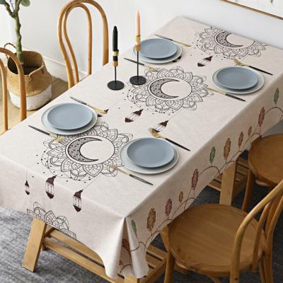 China Waterproof PVC Hotel Tablecloth Party Holiday Restaurant Dining Table Cover Waterproof Oilproof Table Cover for sale