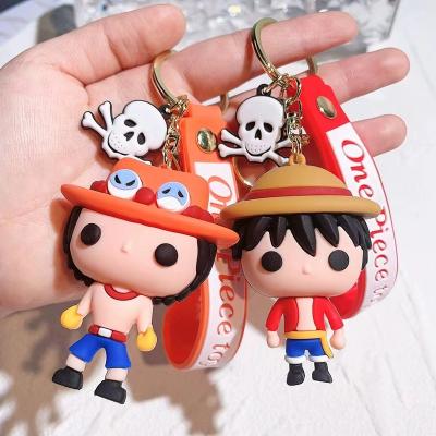 China Fashional Souvenir Gifts One Piece Toys Keychains Luffy PVC Pendant Key Chain for sale