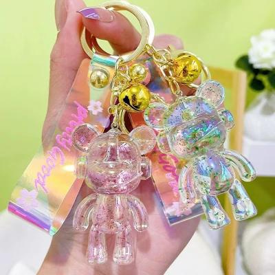 China Fashional Souvenir Gifts Fashional Souvenir Gifts Bag Charm Pendant Wholesale Car Acrylic Cute Headphone Bear Key Chain Music Key Chain for sale