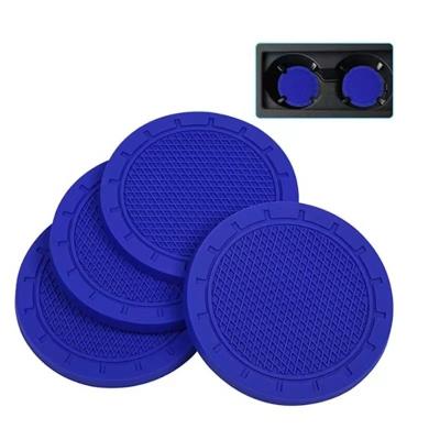 China Reusable Waterproof Reusable Coaster Stored Silicone Car Cup Coaster Wholesale Universal Non-slip Heat Resistant Beverage Coaster for sale