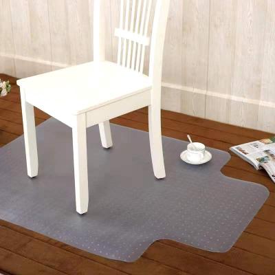 China Latest Popular Anti Slip Office Chair Clear Printed Floor Mat Pvc Washable For Hard Floor Or Upholster Space Quantity Transparent Chinese for sale