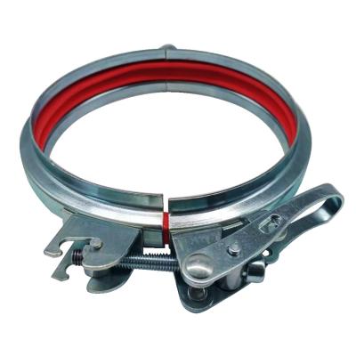 China Hardware Ventilation Pipe Connect Galvanized flange Pipe Clamp 150mm for sale