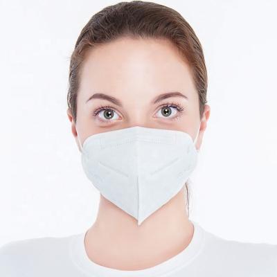 China White Disposable 5 Ply KN95 Mask / Anti Dust KN95 Filter Mask elastic band for sale