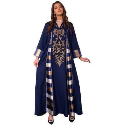 China Long Sleeve Maxi Splicing Dress Women Muslim Nation Supplier Latest Lace Women Dubai Tribal Islamic Classic Dress for sale