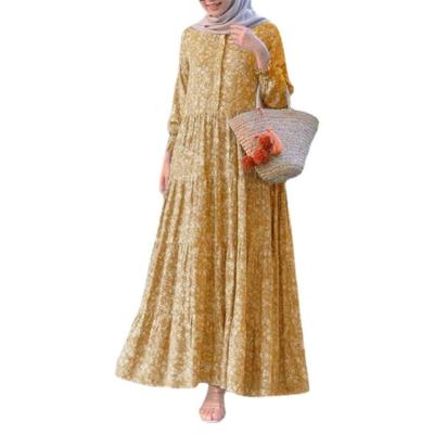 China Fashion Turkey Digital Printing Arabic Long Skirt Muslim Ethnic Style Clothing Multicolor Islamic Malay Dress Muslim Dress Long Skirt for sale