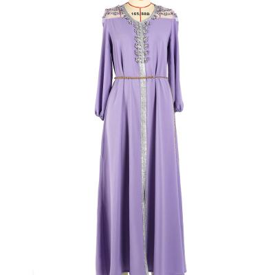 China Wholesale Cherryspoon Women's Middle East Dubai Models Solid Color Dresses Long Sleeve Overflowing Comfortable Loose Muslim Long Sleeve Summer Long for sale