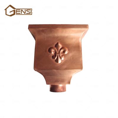 China Gutter System Copper Conductor Head And Copper Head Head For Gutter System for sale