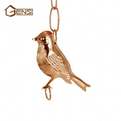 China European style bird design copper rain chain and downspout drainage pipe for sale