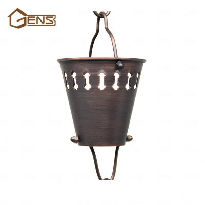 China Custom Copper Drainage European Style Round Shape Rain Chain For Outdoor Garden for sale