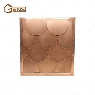 China Exterior Wall Decoration China Manufacturer Custom Copper Roofing Tiles With Fish Scale for sale