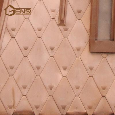 China Architecture Hardware CustomCopper Roof Tiles And Metal Copper Roof Sheet For Building Materials for sale