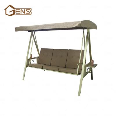 China New Design Super Comfortable 3-Person Garen Swing Bench Outdoor Swing Chair Furniture With Canopy And Cushion for sale