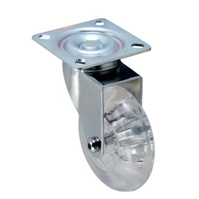 China Modern Top Plate 3 Inch Transparent Swivel Caster 75 Mm Clear Gel Silicone Wheel Caster for sale