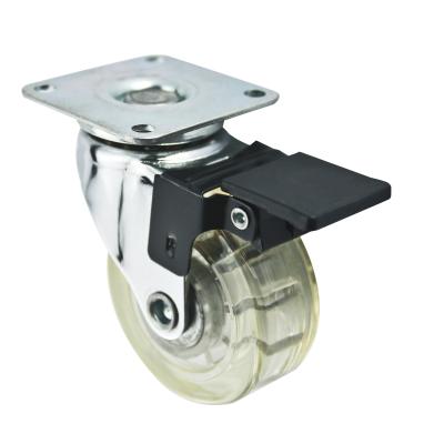 China PIVOT 50 mm transparent swivel caster with 2