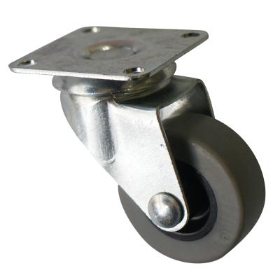 China Modern 40 Mm TPR Castor Gray Castor Furniture Swivel Casters With TPR Wheel for sale