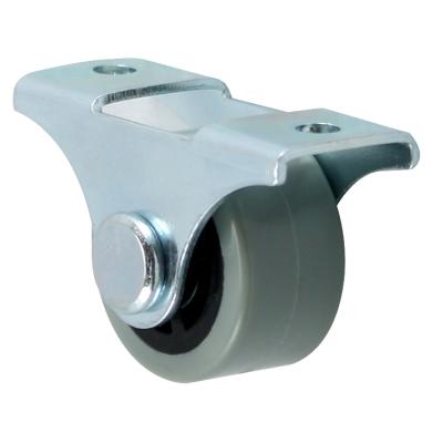 China 25 Mm Modern Rigid Caster Furniture Fixed Caster With Small Gray TPR Wheel for sale