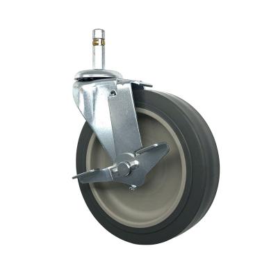 China Building Material Shops Industrial Caster Wheel 5 Inch PA6 Heavy Duty Brake for sale