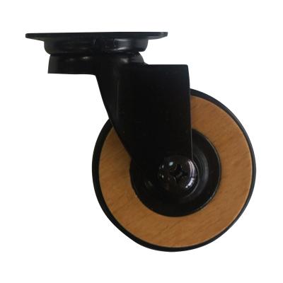 China Modern Customizable Options 50mm High Quality Furniture Customizable PU Wooden Rack Caster for sale