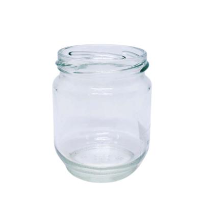 China Glass Jar Round Big Glass Jar 197ml For Jams Jellies Honey Sauce Pickled Cucumber Pepper Powder Mayonnise for sale