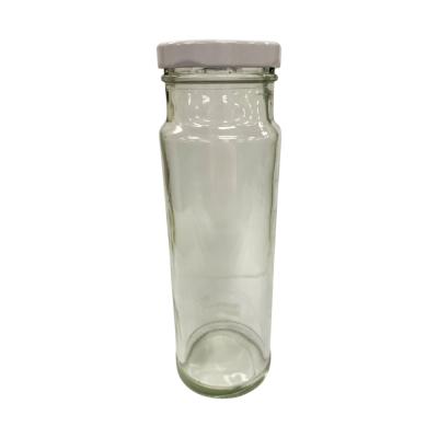 China Minimalist Glass Jar For Juice Drink Milk Glass Water Bottle 250ml for sale