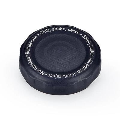 China Non Spill 38mm Bottle Cap Metal 38mm Glass Bottle Caps Block Glass Jar Hook Cap for sale