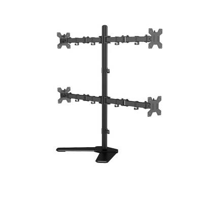 China Wholesale Extendable Computer Monitor Stand Factory Desktop Quad Monitor Stand Arm Bracket For LCD 4 Led Monitors for sale