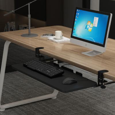 China Ergonomic Non-Perforated Convertible OEM ODM Under Desk Adjustable Keyboard Trays for sale