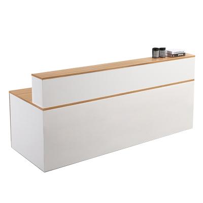 China Competitive Price Customization Office Front Desk Modern White Reception Desk Design for sale