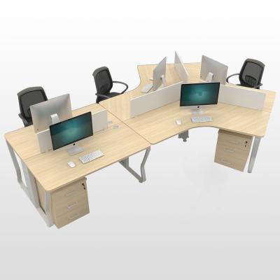 China Modern 10 people use economic desktop computer desk for new company in business center for sale